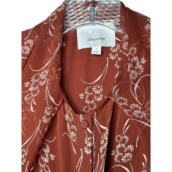 Cinq à Sept Silk Crop Top Small - Picture 3 of 6